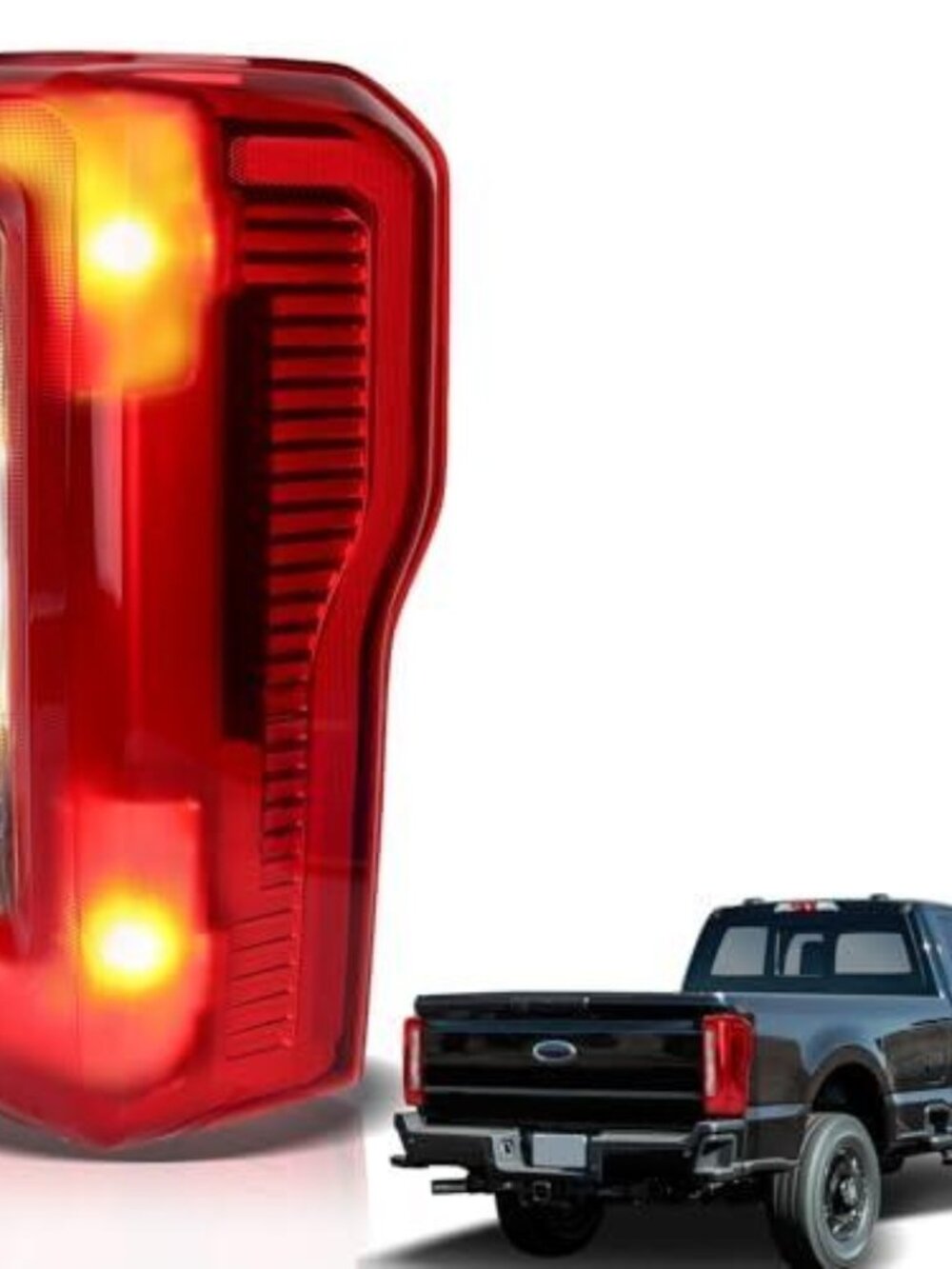 Tail Lights Compatible with 2023 2024 2025 2026 Ford F250 F350 Super Duty Haloge